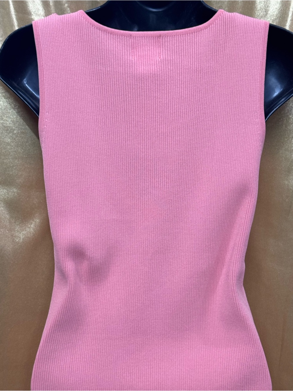 Ruby Rd. Peach Pink Embellished Tank Top Small Ribbed Knit - Picture 9 of 13